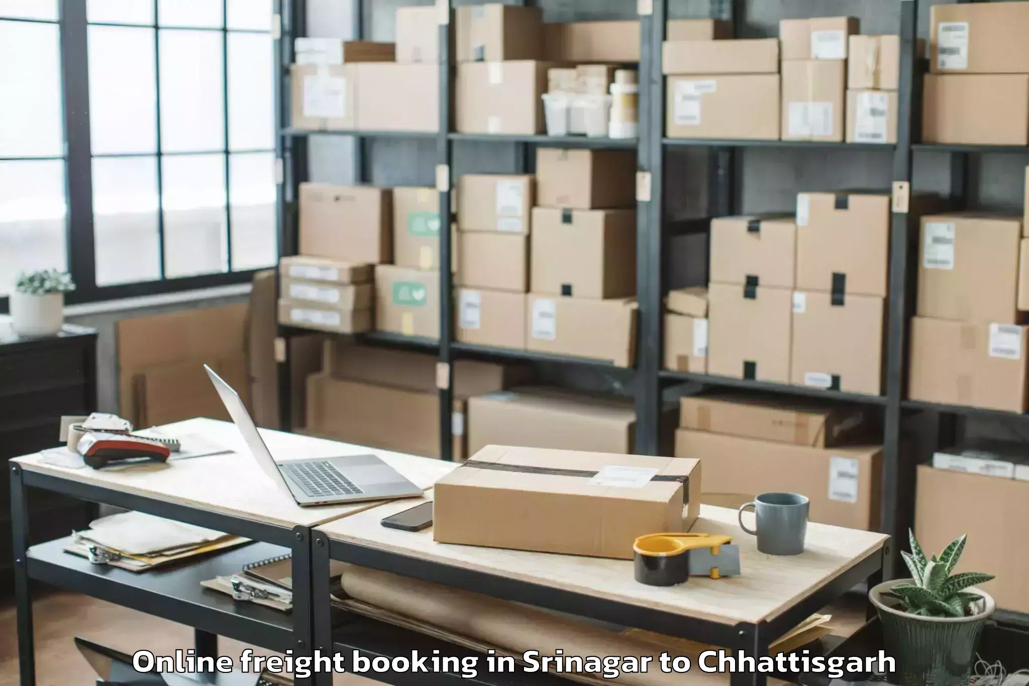 Professional Srinagar to Chhuikhadan Online Freight Booking